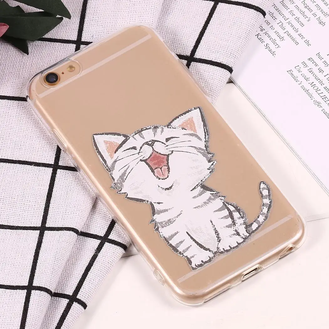 

x Shockproof Soft Cartoon iPhone iPhoneX Case For 1 iPhone Cat TPU iPhone Fitted Proof Phone Cover 8/ Dust 7/ Back 6S/