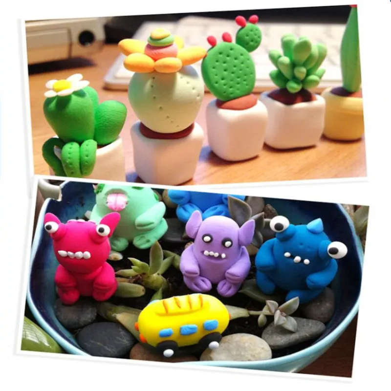 24pcs DIY Fimo Polymer Clay Baking Hand Casting Kit Puzzle Modeling ...