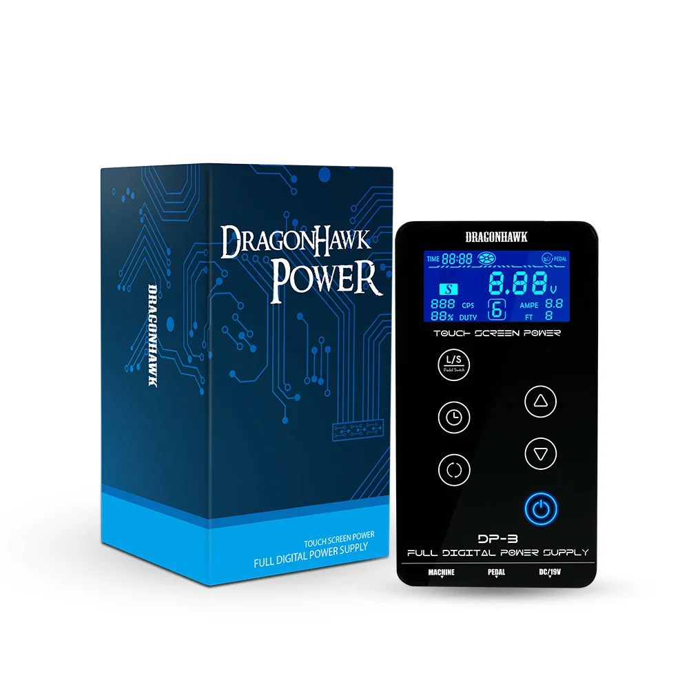 Dragonhawk Tattoo Power Supply Newest Tattoo Machine LCD Makeup Dual Power for Tattoo Machine Supplies Set Dragonhawk Tattoo Power Supply Newest Tattoo Machine LCD Makeup Dual Power for Tattoo Machine Supplies Set