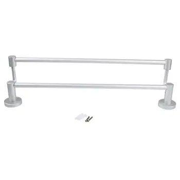 

Modern simple 50cm Space Aluminum Double Towel Bar Holder Wall Mounted Home Shelf Rack Bathroom Accessories