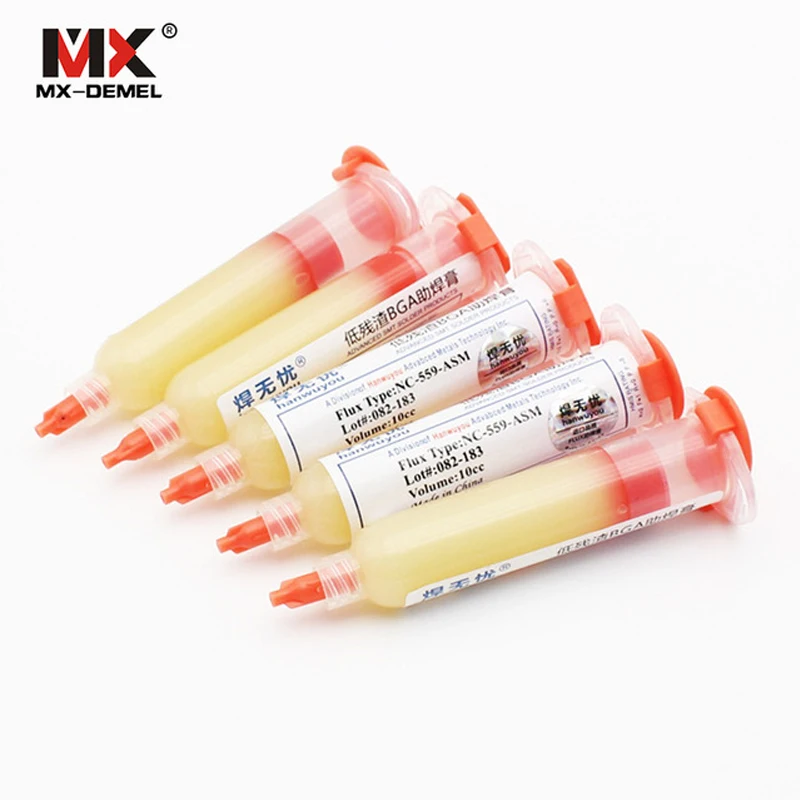 2Pcs 10CC Cylinder No Clean NC 559 ASM BGA Solder Paste Ball Solder Paste Flux Welding Matching