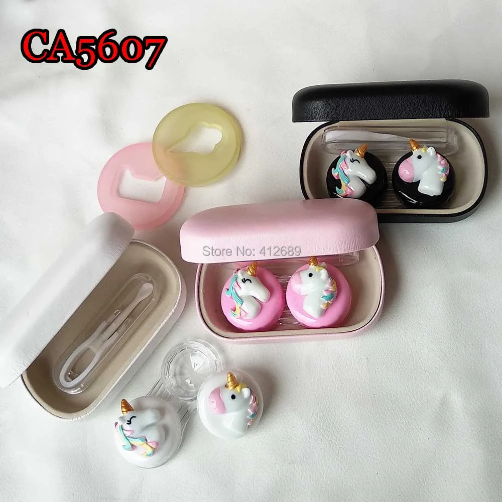 

contact lens case VIVIGO offer unicorn cartoon pu cover iron travel box CA5607