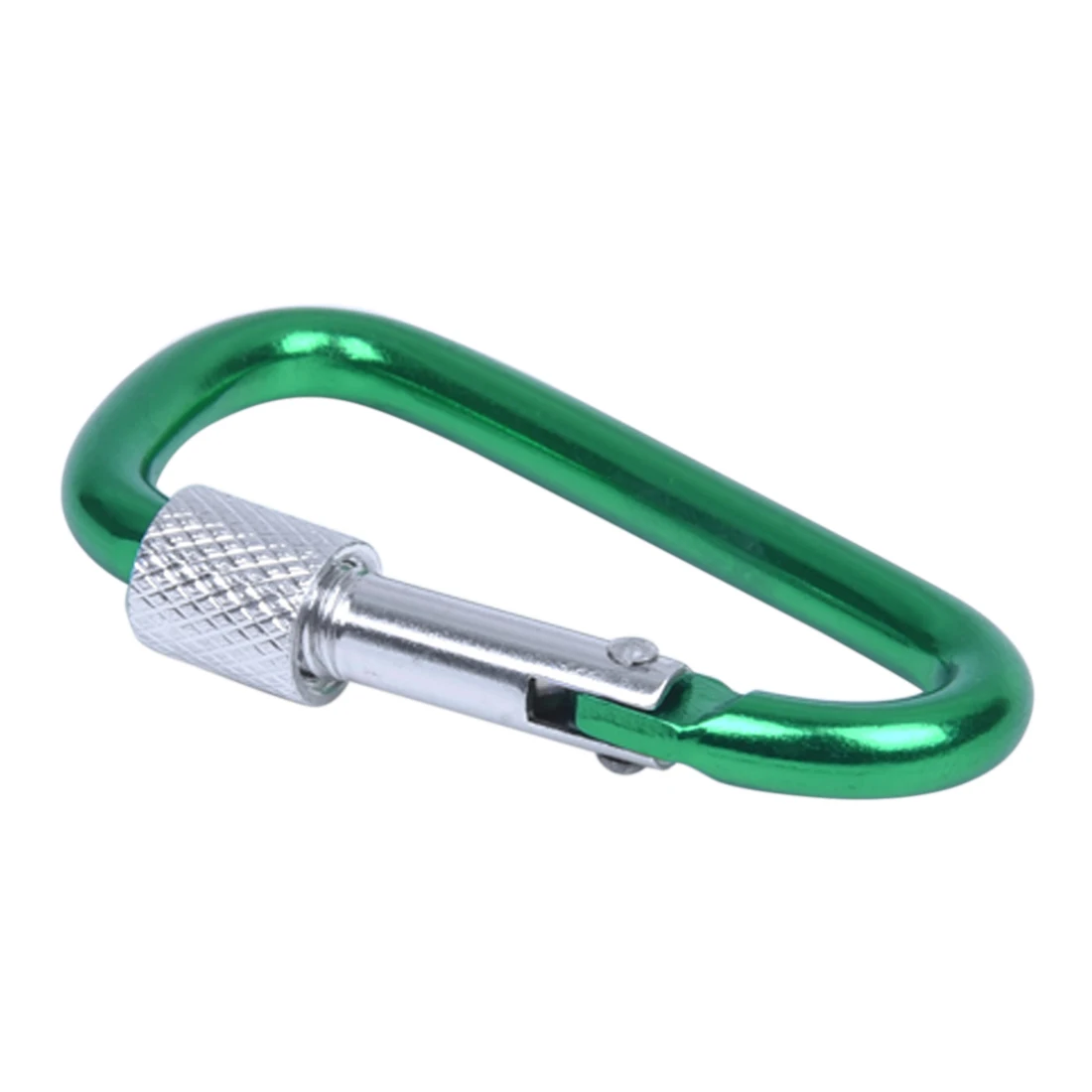 LGFM Green Pear Shape Screw Locking Carabiner Campingin Climbing