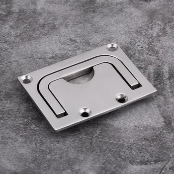

ELEG-Boat 316 Stainless Steel Flush Hatch Locker Cabinet Lift Pull Handle for Marine Yacht