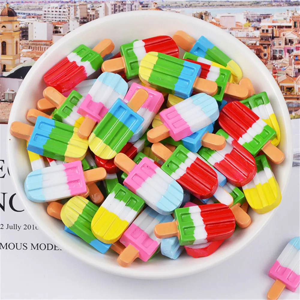 

8pcs Kawaii Spiral Ice cream Polymer Clay Cabochons Flatback DIY Resin ice cream High Quality Beauty 3 colors Jewelry Necklace