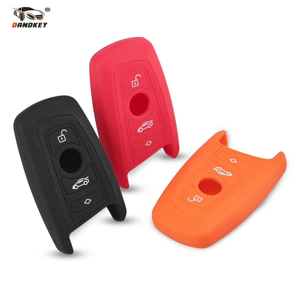 Dandkey 3 Buttons Silicone Key fob Cover Case Wallet For BMW M1 M2 M3 F05 F10 F20 F30 335 328 535 650 740 Remote Holder Protec | Автомобили