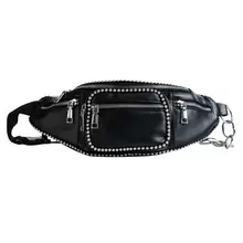 Сумка в стиле панк для девочек; женская сумка в стиле панк для девочек; поясная сумка с бусинами для женщин; поясная сумка на груди для девочек; Повседневная сумка наивысшего качества