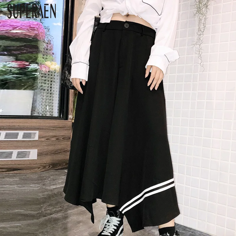 SuperAen полосатые повседневные модные женские брюки Дикий хлопок корейский стиль женские широкие брюки весна новые 2019 брюки женские