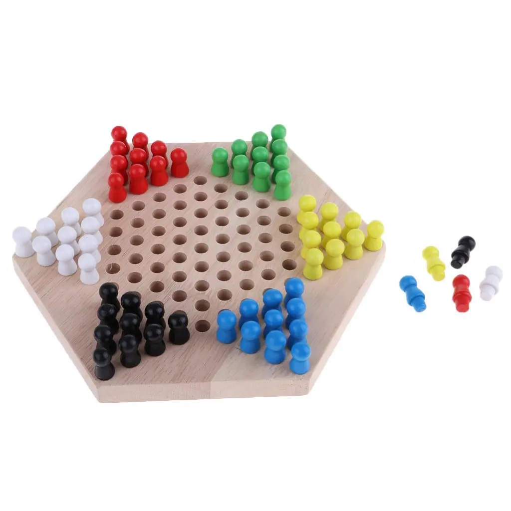 

Wooden Chinese Checkers Game Set Intellectual Development Board Game Children Adults Family Entertainment Educational Toys