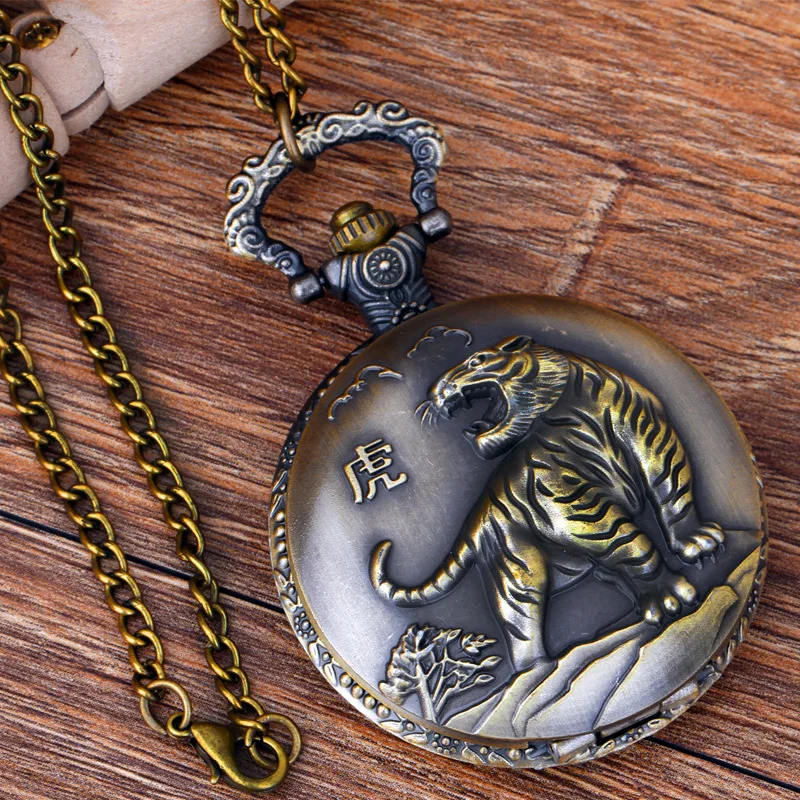 Pocket & Fob Watches Chinese Zodiac Animal Tiger Quartz Pocket Watches Vintage Fob Watches Gift for Men/Women Pocket & Fob Watches Chinese Zodiac Animal Tiger Quartz Pocket Watches Vintage Fob Watches Gift for Men/Women