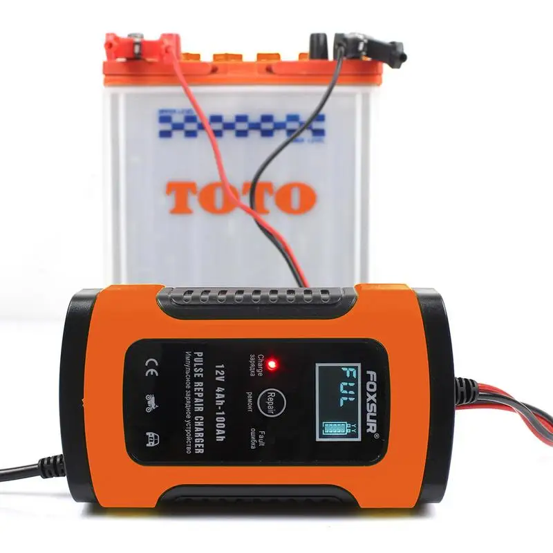Car Autolader Motorcycle UPS Car Battery Charger 12V Full Intelligent Universal Repair Type LCD Battery Charger