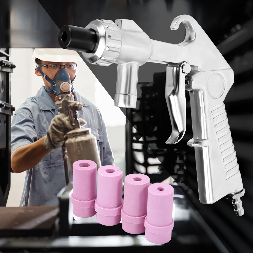 

Air Sandblaster Kit Power Tools Spray Gun with Ceramic Nozzle Quick Connector for Sandblasting / Surface Polishing Processing