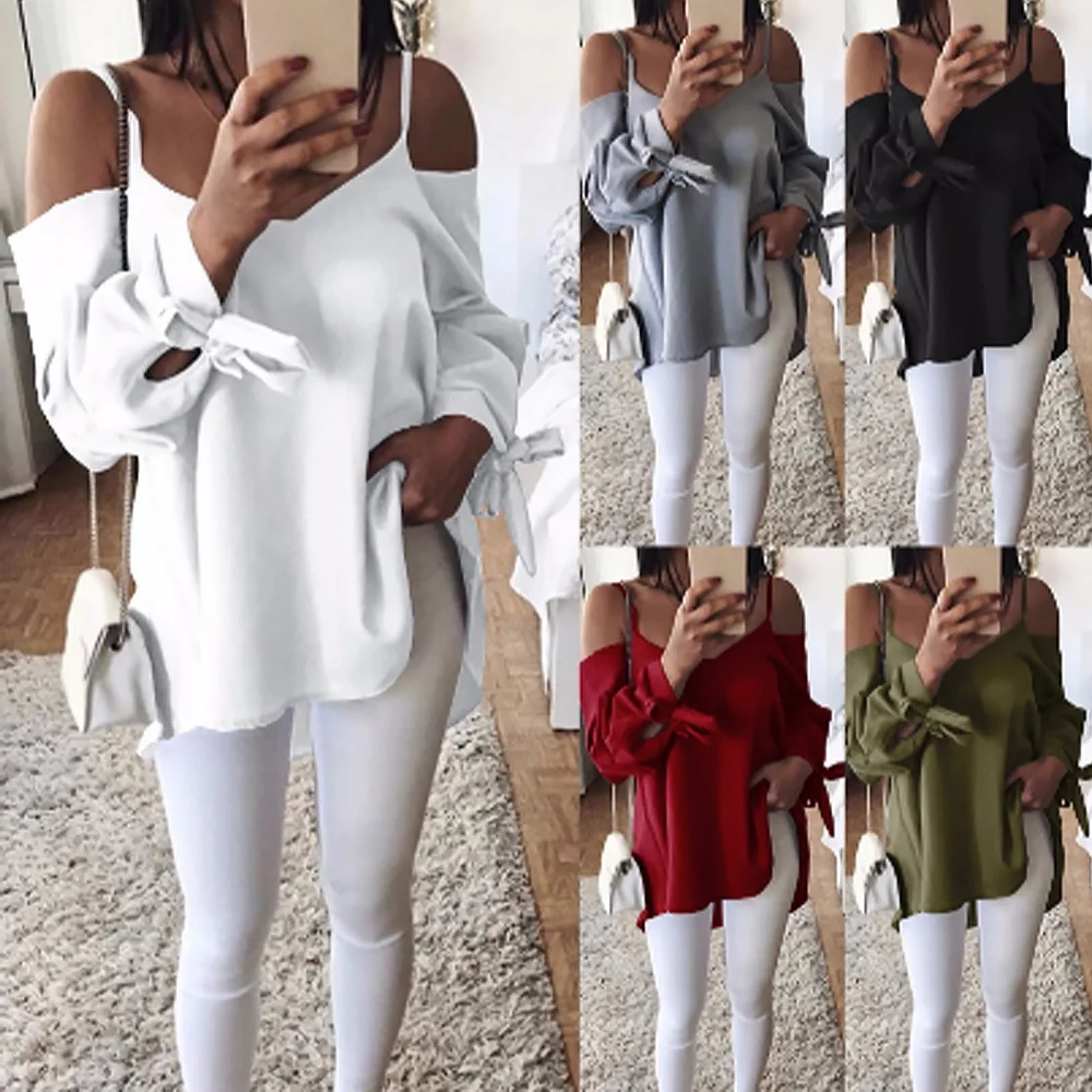 

Suit-dress Sexy Camisole V Lead Easy Long Sleeve Shirt