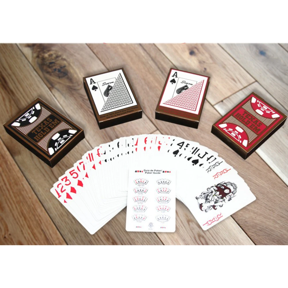 

2 Packs PVC Gambling Cards Frosted Table Games Waterproof PVC Poker Joker Playing Cards for Amusement Entertainment Magic Tricks