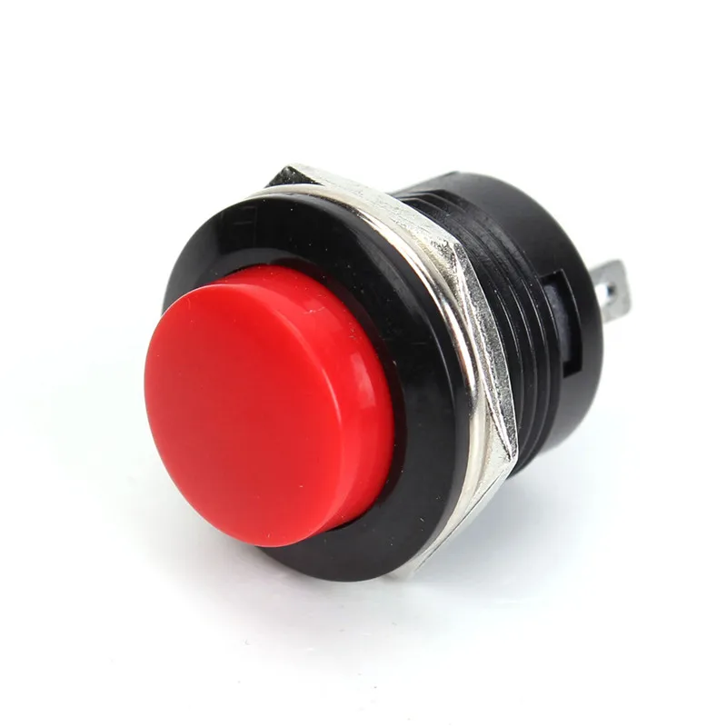 

1Pc Push Button Switch 3A 250V off-(on) 1 Circuit Non-locking Momentary 2 Colors Promotion