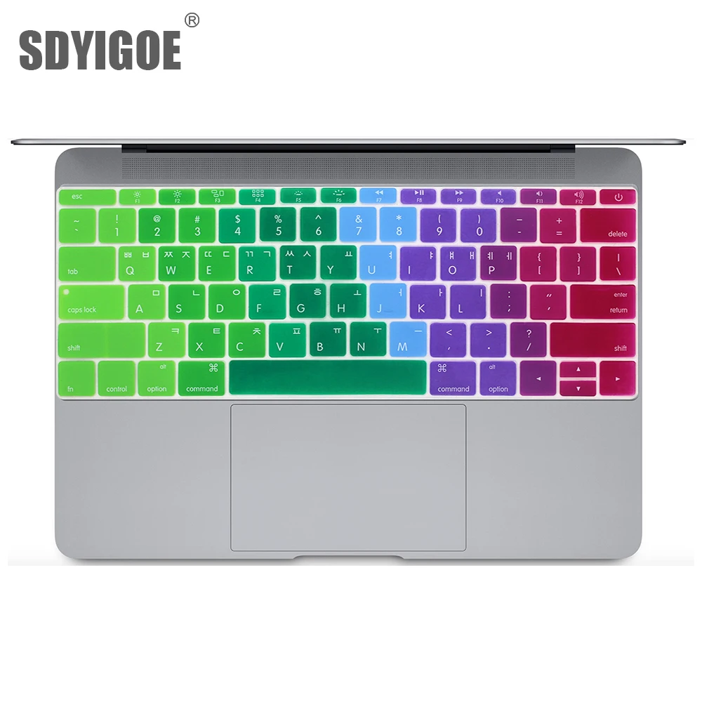 Корейская клавиатура чехол для MacBook не с сенсорной панелью 13pro A1708 retina 12 дюймов A1534