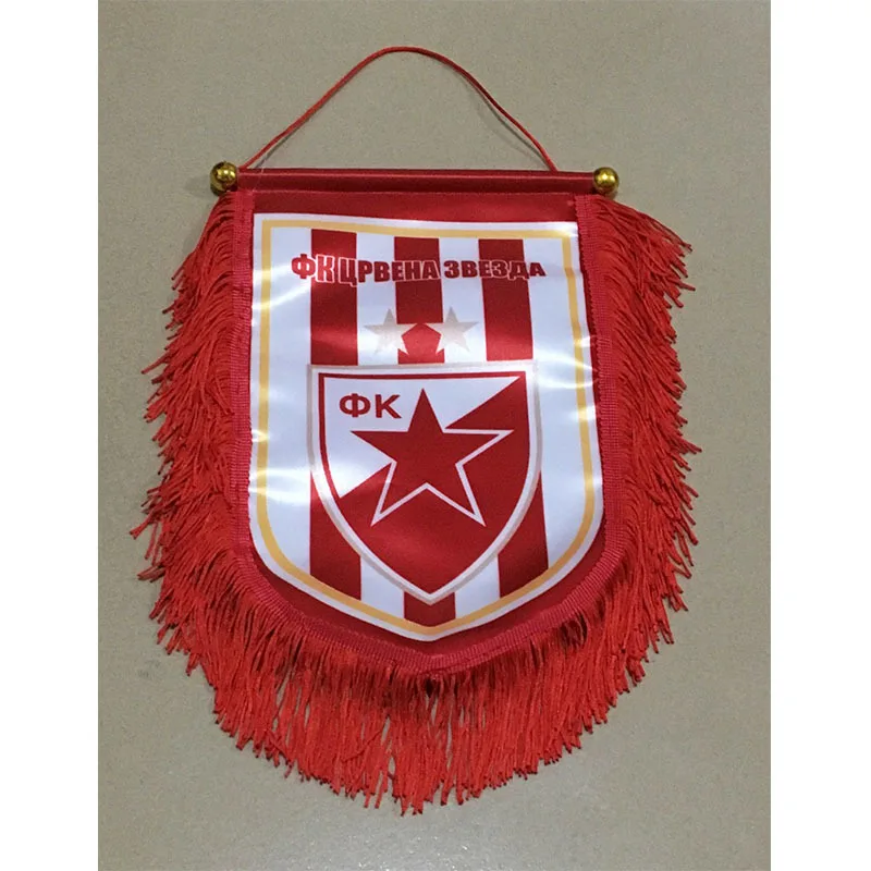 Сербия Белград красная звезда FK (Crvena Zvezda) размер 30 см * 20 двухсторонние