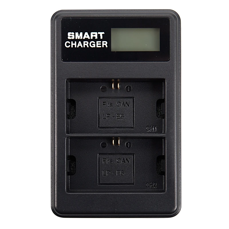 

LCD USB Battery Charger LP-E6 For Canon 5D Mark IV,5D Mark III,5Ds R,7D 6D 80D