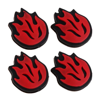 

4 Pieces / Pack Silicone Practical Flame Tennis Racket Vibration Dampeners, Red