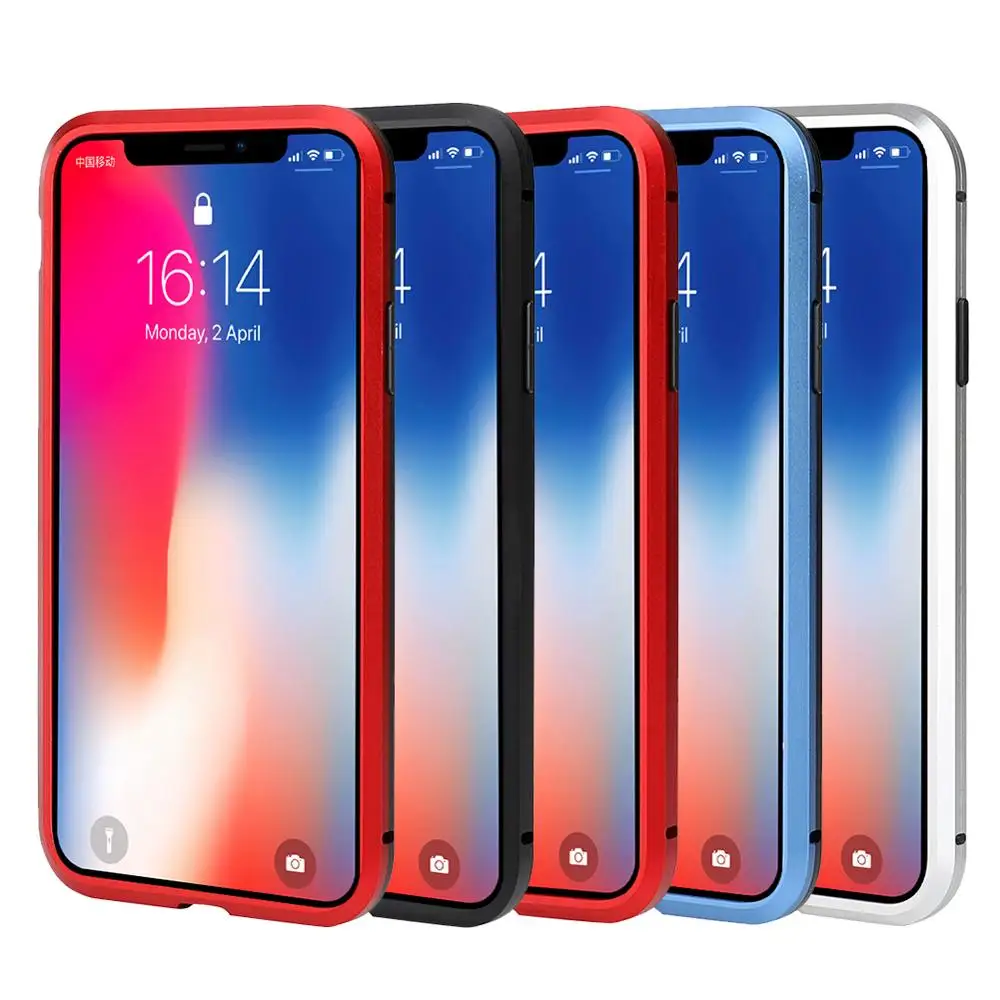 Роскошный Магнитный чехол для iPhone 11 pro max металлический стеклянный iphone x/xs/6/6s/7/8 plus
