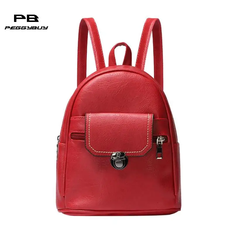 

Luxury Women Backpack Bags Black Leather Waterproof High Quality Travel Backpack For Young Lady College Style Female Bag plecak