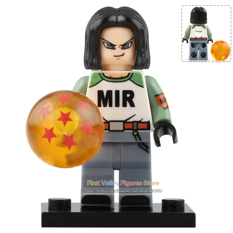 80 шт. Dragon Ball Z строительные блоки Son Goku tien shinhan Krillin Android 17 Аниме фигурки Кирпичи игрушки для детей KT1009