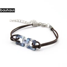 Bauhaus ацетат браслет из материала кожаный шнур браслет и браслет Различные цвета для мужчин для женщин браслет веревка