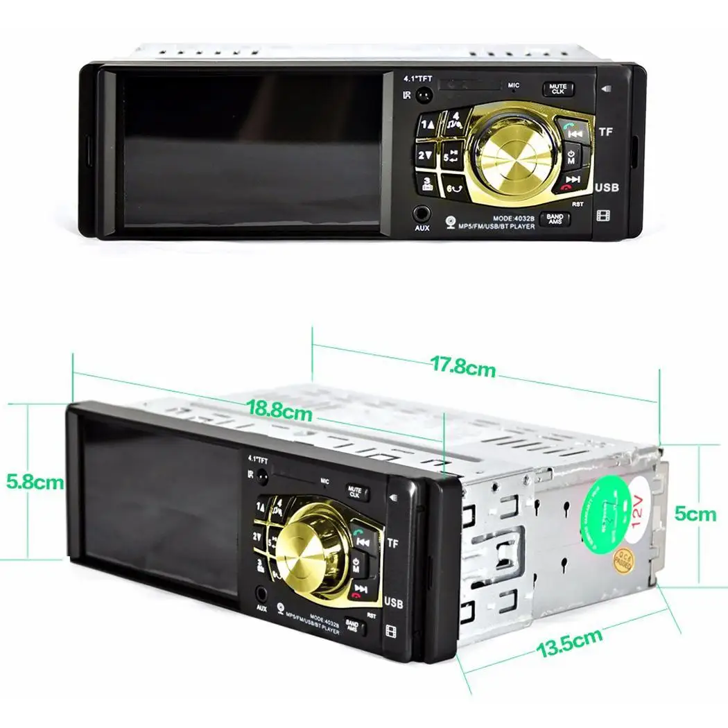 4 дюйма Автомобильный MP3 плеер с камерой WMA цветной OLED 4032B Экран автомобиля 60 Вт MP3 12V 24V плеер USB MP3 WMA черный