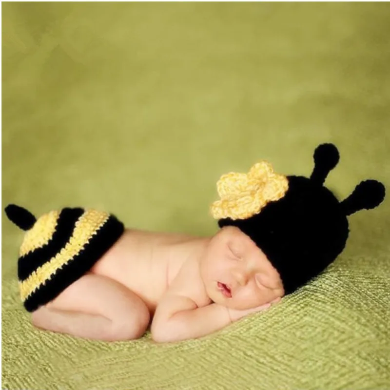 

Newborn Photography Props Baby Knitted Costume Baby Photo Props Accessories Baby Crochet Hat Outfits Studio Photography Clothing