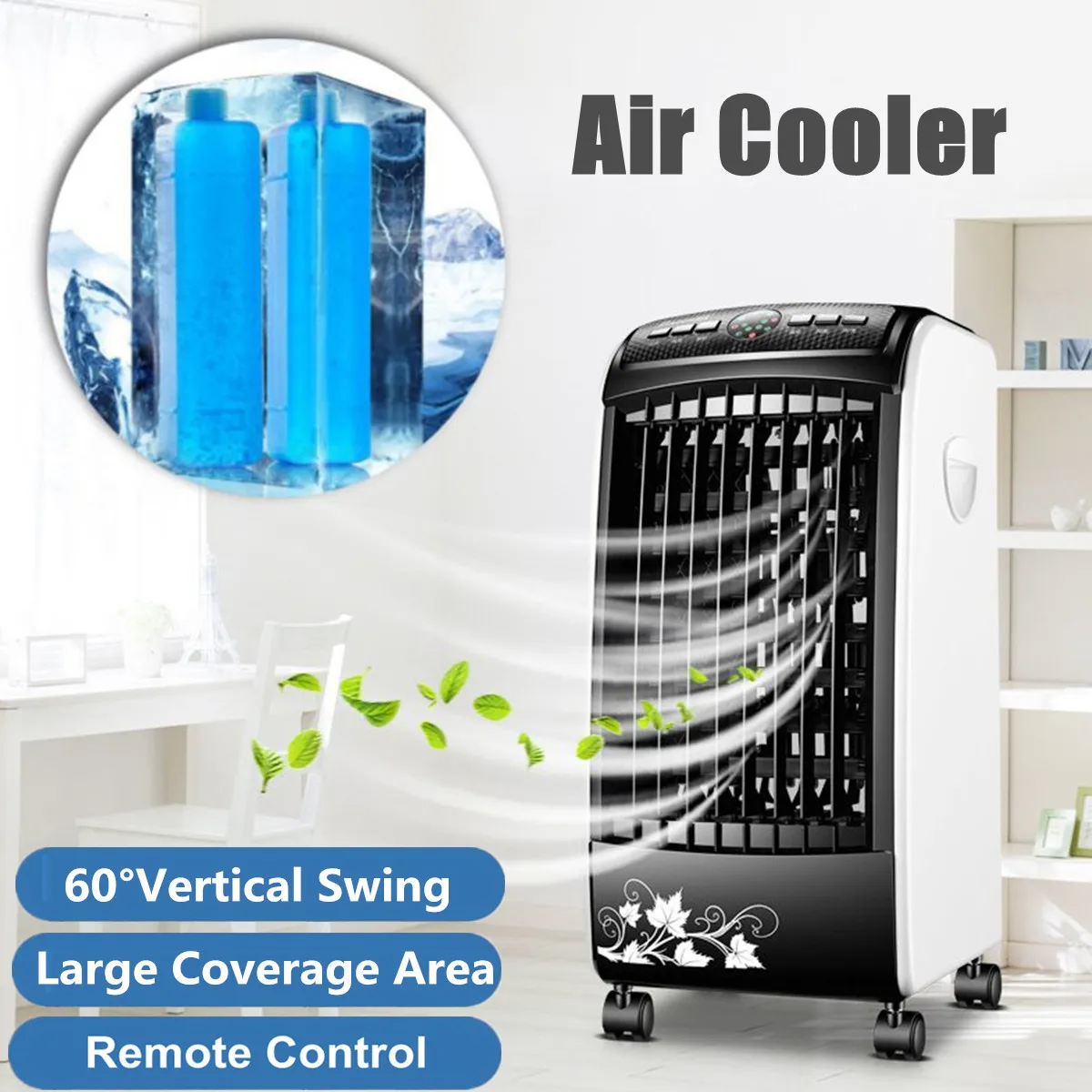 

Portable Air Cooler Fan Portable Handle Desk Electric Fan Mini Air Conditioner Device Cool Soothing Wind Home With RemoteControl