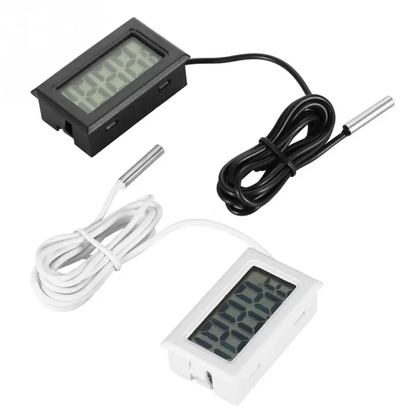 

2 PCS Portable Digital Thermometer LCD Digital Aquarium Thermometer with Waterproof Probe for Fish Tank, Refrigerator