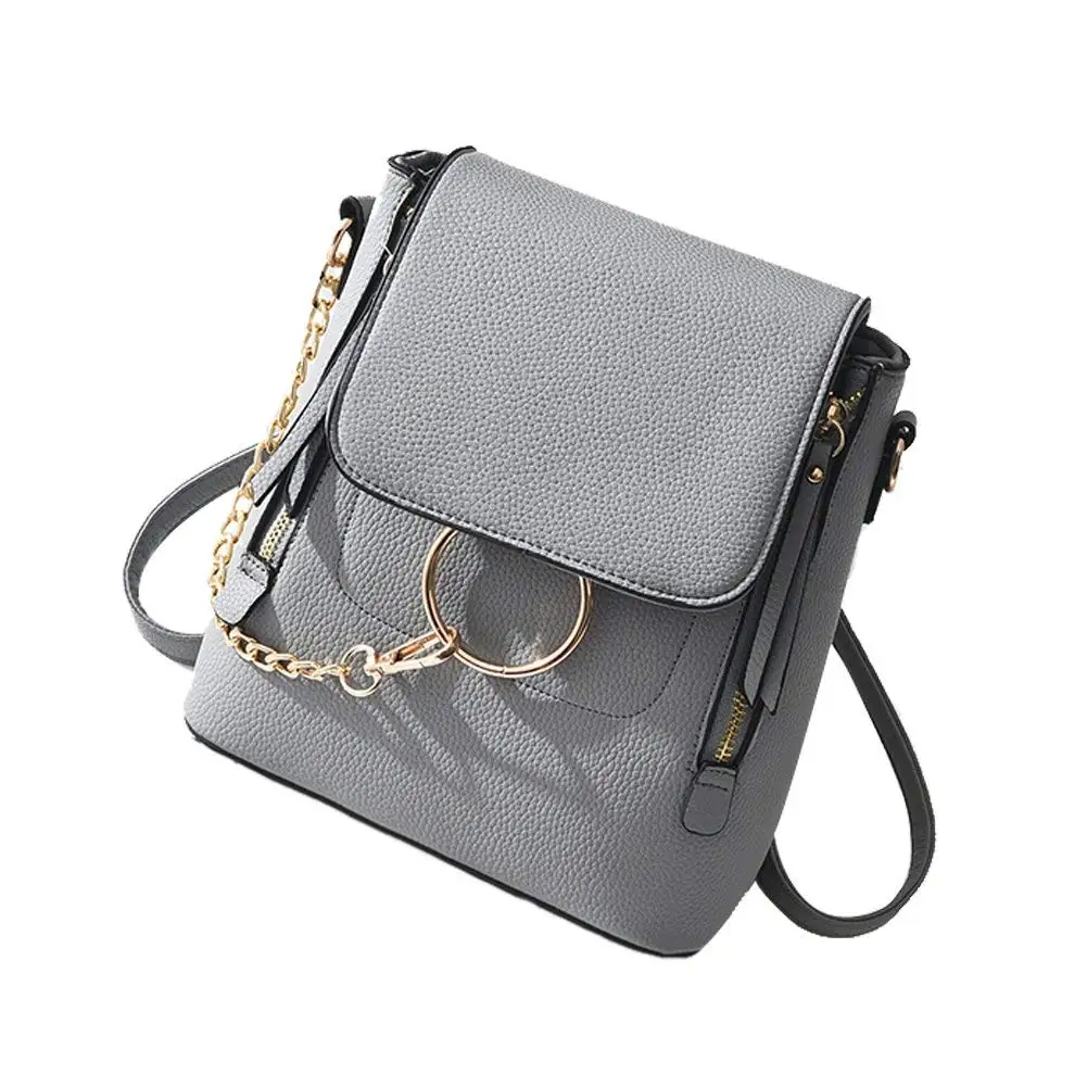 Fashion Women Crossbody Backpack Purse Small Pu Leather Shoulder Bag Ladies Cute Chain Satchel Bag