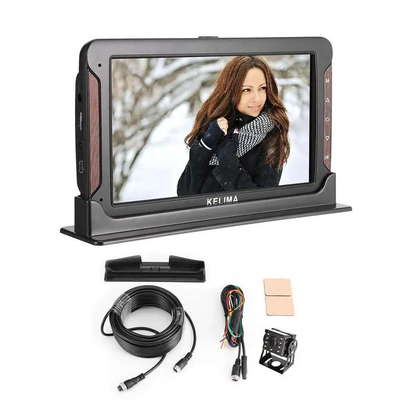 

7 Inch 170 Degree KELIMA HP-988T Car DVR Camera Dual Lens Night Vision Dash Cam Record 1080P HD Rear View Dual-core CPU