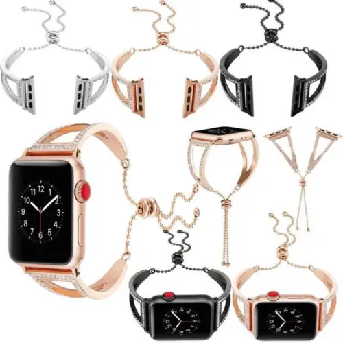 Сменный ремешок для часов Дамский Браслет манжета наручные часы Apple Watch iWatch 38 мм 42