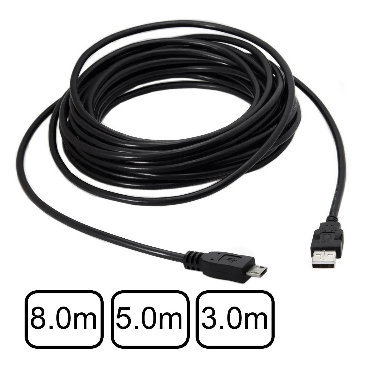 10 Feet USB Power Cable for Fire TV Stick Intel Computer, Roku, Chromecast and Azulle Quantum Access Asus VivoStick Mini, Clou