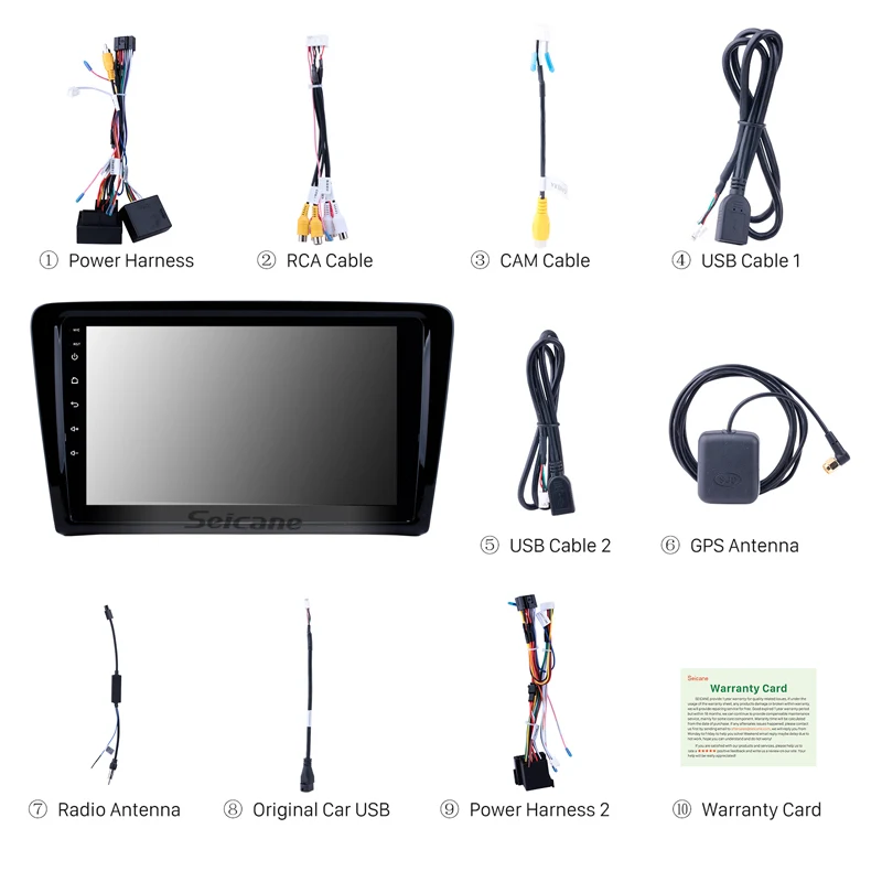 Top Seicane Android 8.1 Car AutoStereo 9 inch GPS Navigation Multimedia for 2012 2013 2014 2015 Volkswagen Santana Support 3G DVR 3
