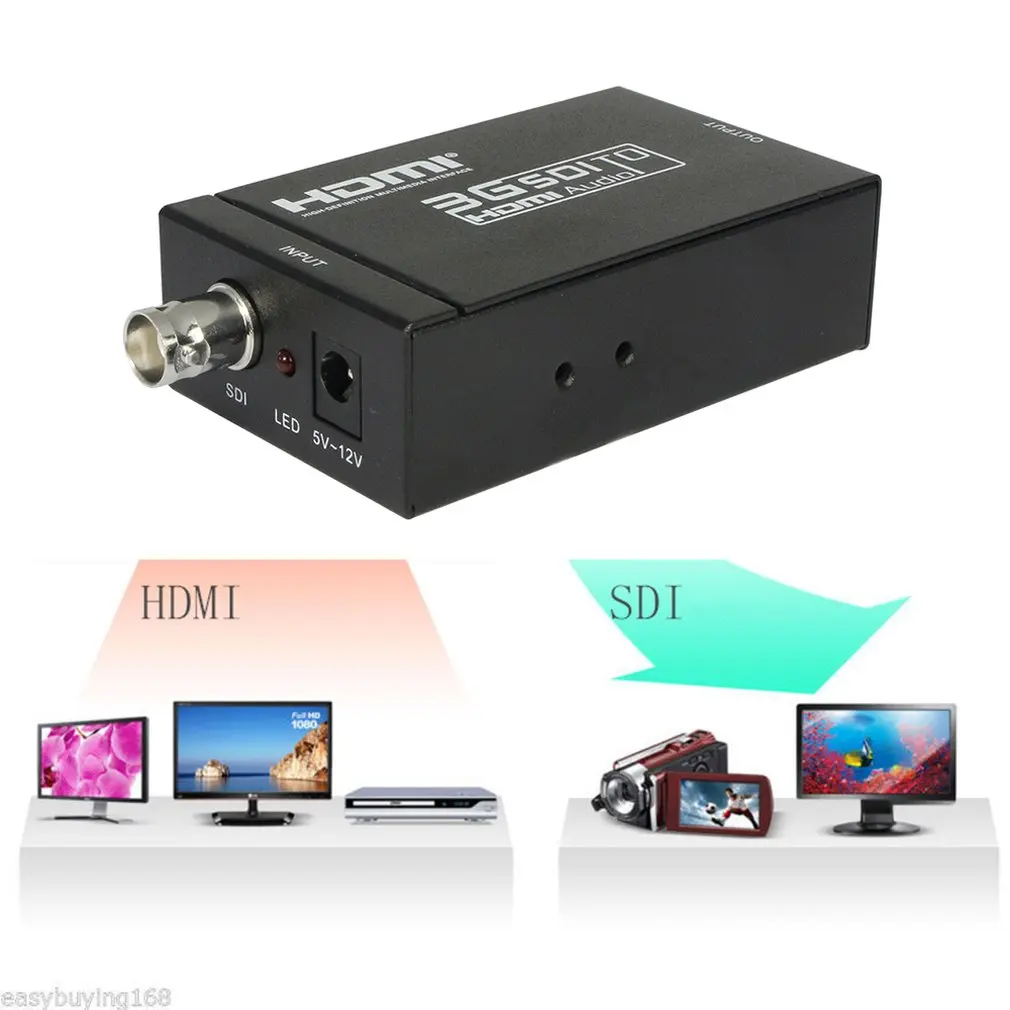 Портативный мини 3g HDMI к SDI конвертер скалер адаптер 1080P с коаксиальным аудио выходом для домашнего кинотеатра