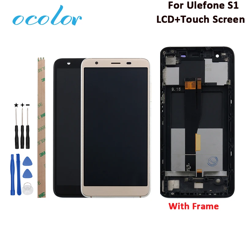

ocolor For Ulefone S1 LCD Display And Touch Screen With Frame Test Before Shipment Repair For Ulefone S1 Pro LCD +Tools 5.5''