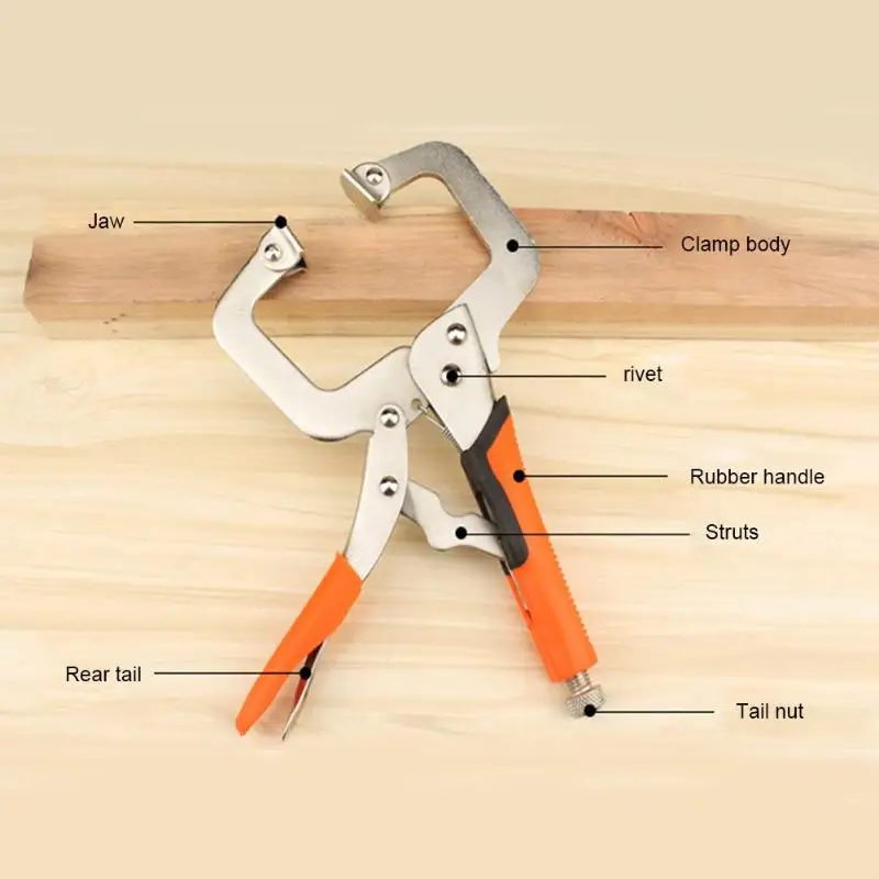 Многофункциональный c-тип зажим плоская фиксирующая рукоятка клещи сталь сварка быстрая фиксация C зажим плоскогубцы ручной инструмент для работы по дереву