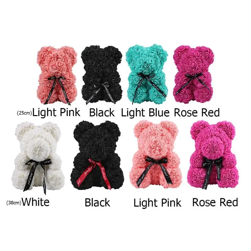 

Artificial Flowers Rose Bear Soap Preserved Flower Foam Bear of Roses Bear Rose Flower Soap Valentine Day Gifts Soap