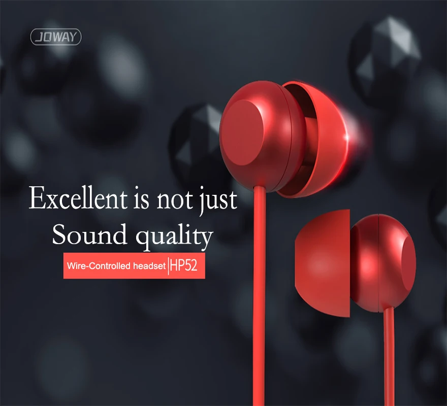 

JOWAY HP-52 Professional Metal Earphone In Ear Wired Earphone 3.5mm Heavy Bass Sound Quality Music Sport Headset For iPhone Xia