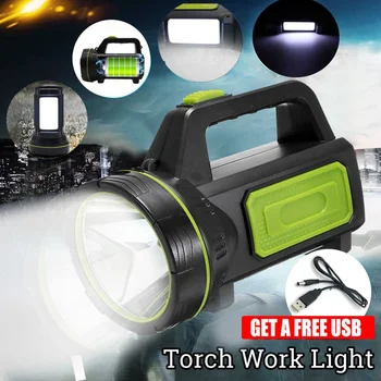 

Lampe Led Portable Spotlight Led Work Light Rechargeable Battery Outdoor Light For Hunting Camping Led Latern Flashlight