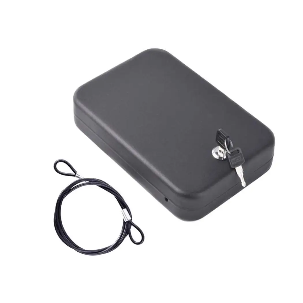 

Portable Keys Combination Lock Box Jewelry Cash Protection Home, Travel, Outdoor, etc 2 Wire Rope Safe Case
