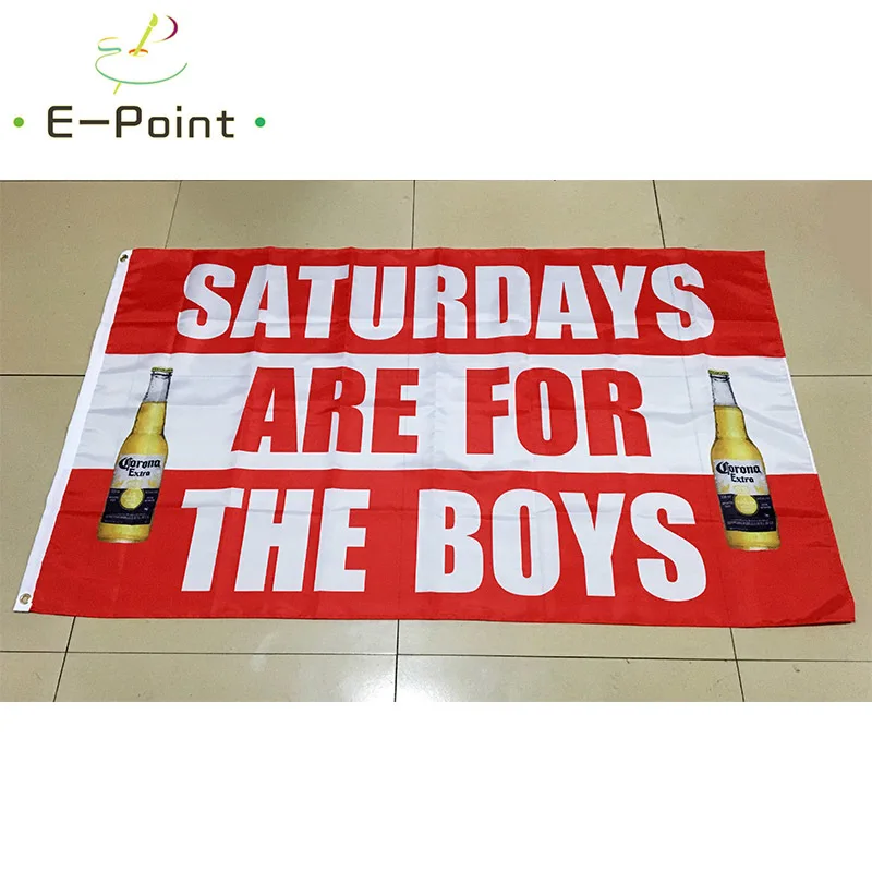 

Corona Extra Beer Flag Saturdays are for the Boys 3ft*5ft (90*150cm) Size Christmas Decorations for Home Flag Banner Gifts