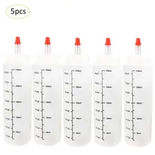 5PCS250ML Пластик иглы носом бутылка со шкалой бутыль с герметичной Кепки соус бутылки салат бутылки податливый Bottle3