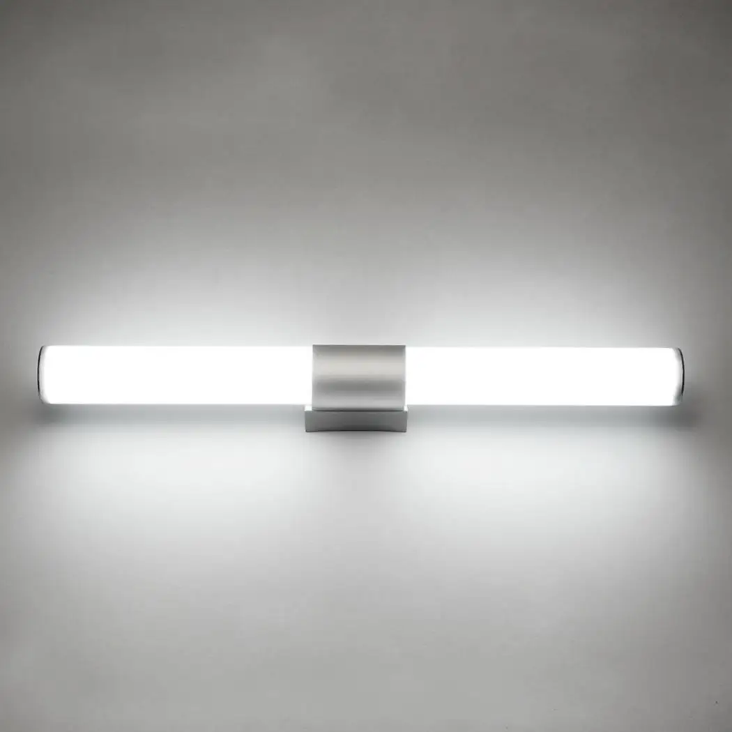 

12W Bathroom LED Light Acrylic Front Mirror Toilet 85-265V Wall White Silver Lamp Warm Light, White