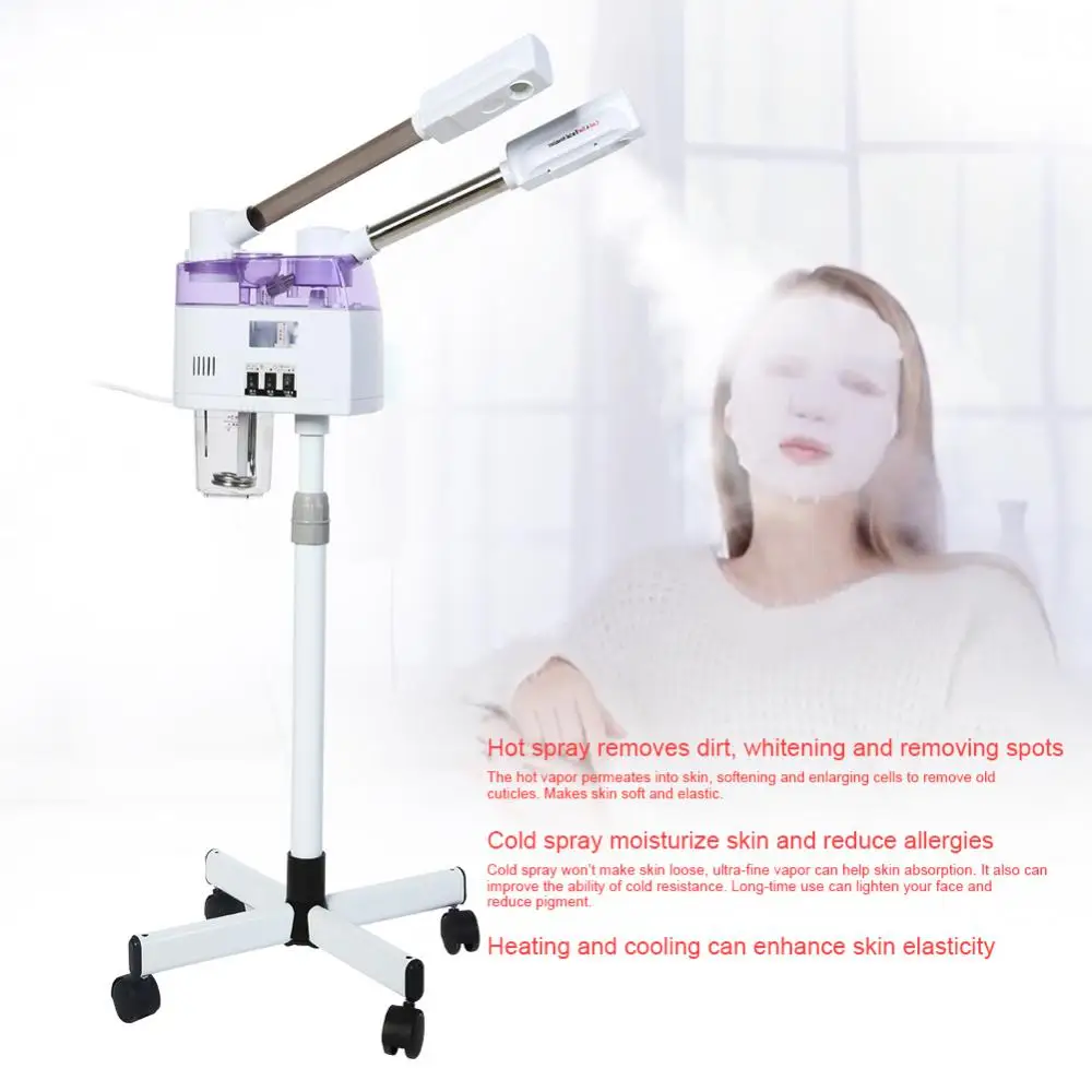 

Hot and Cold Steamer Home Spa Ozone Steaming Ion Sparyer Face Skin Cleaning Anti-aging Wrinkle US Plug Device Tool