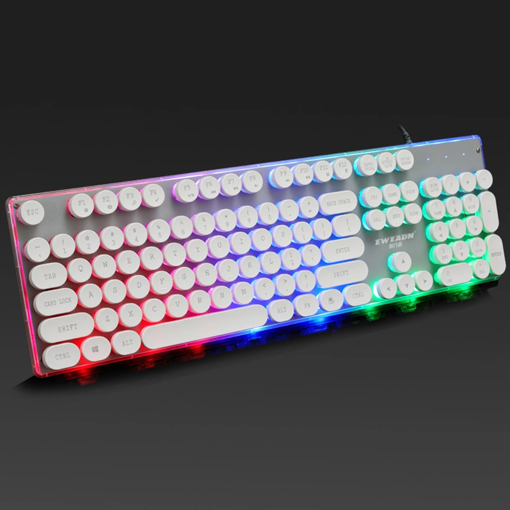 

Retro Punk Mechanical Keyboard 104 Key Wired Backlit Gaming Keyboard for Compute Laptop Keyboards