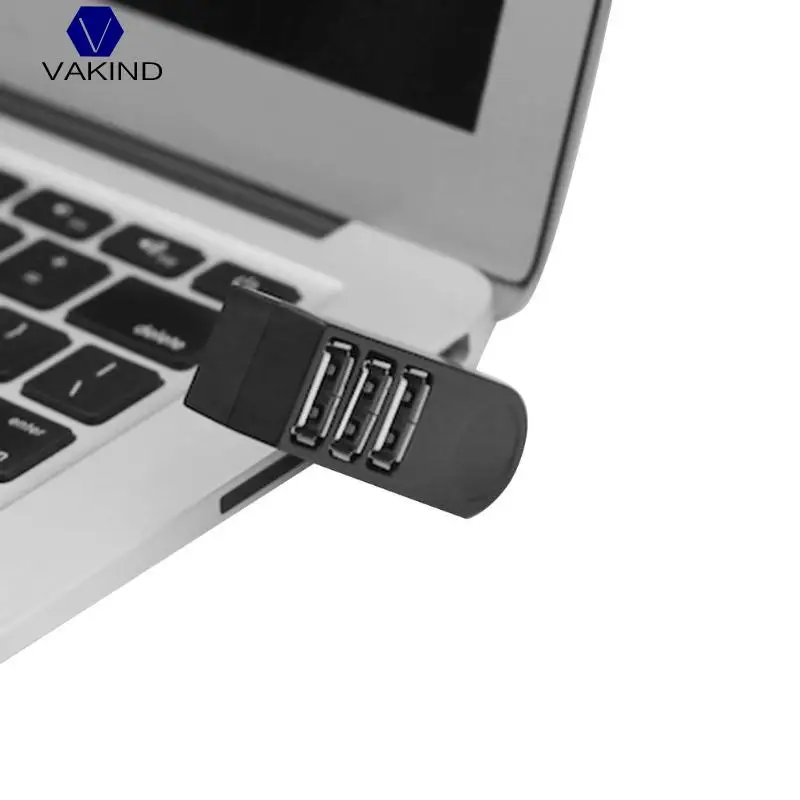 NEW 1Pcs Rotatable High Speed 3 Ports USB HUB 2.0 USB Splitter Adapter for Notebook/Tablet Computer PC Peripherals