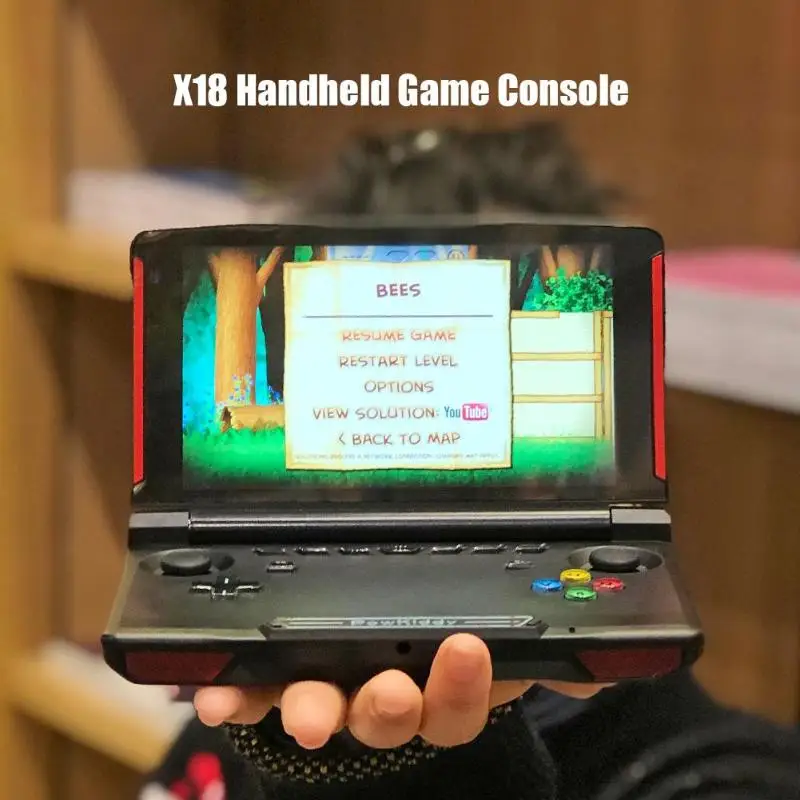

X18 5.5 inch Touch Screen Andriod Handheld Game Console Quad Core 2G+16G Video Flip Game Player 3.5mm USB2.0 Bluetooth